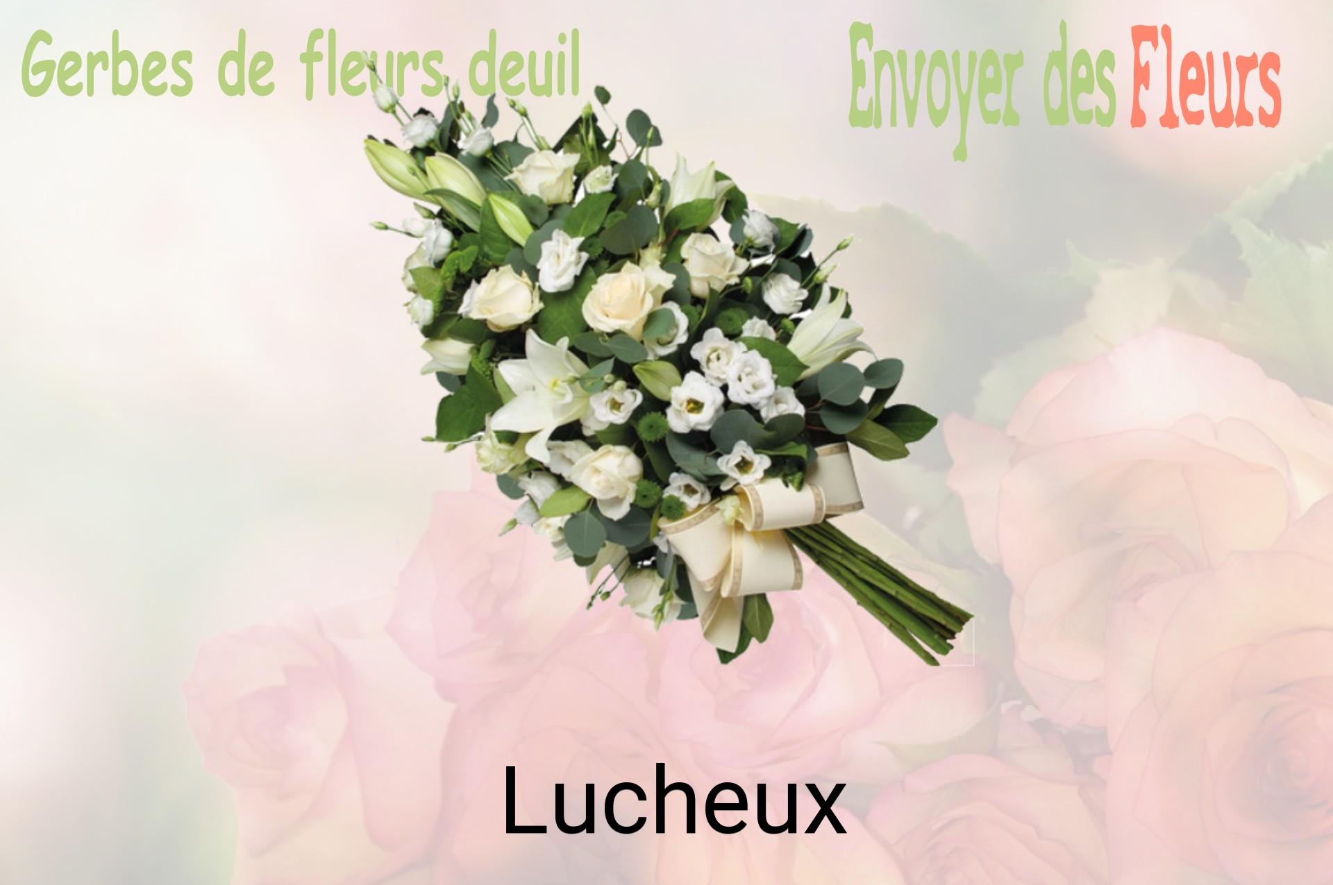 Gerbe de fleurs de deuil livrée à Lucheux